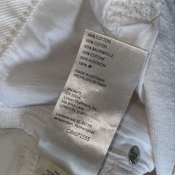 Free People Women's Makai Cutoff Jean Shorts size 25 NWT Bright White Button Fly - Picture 6 of 11